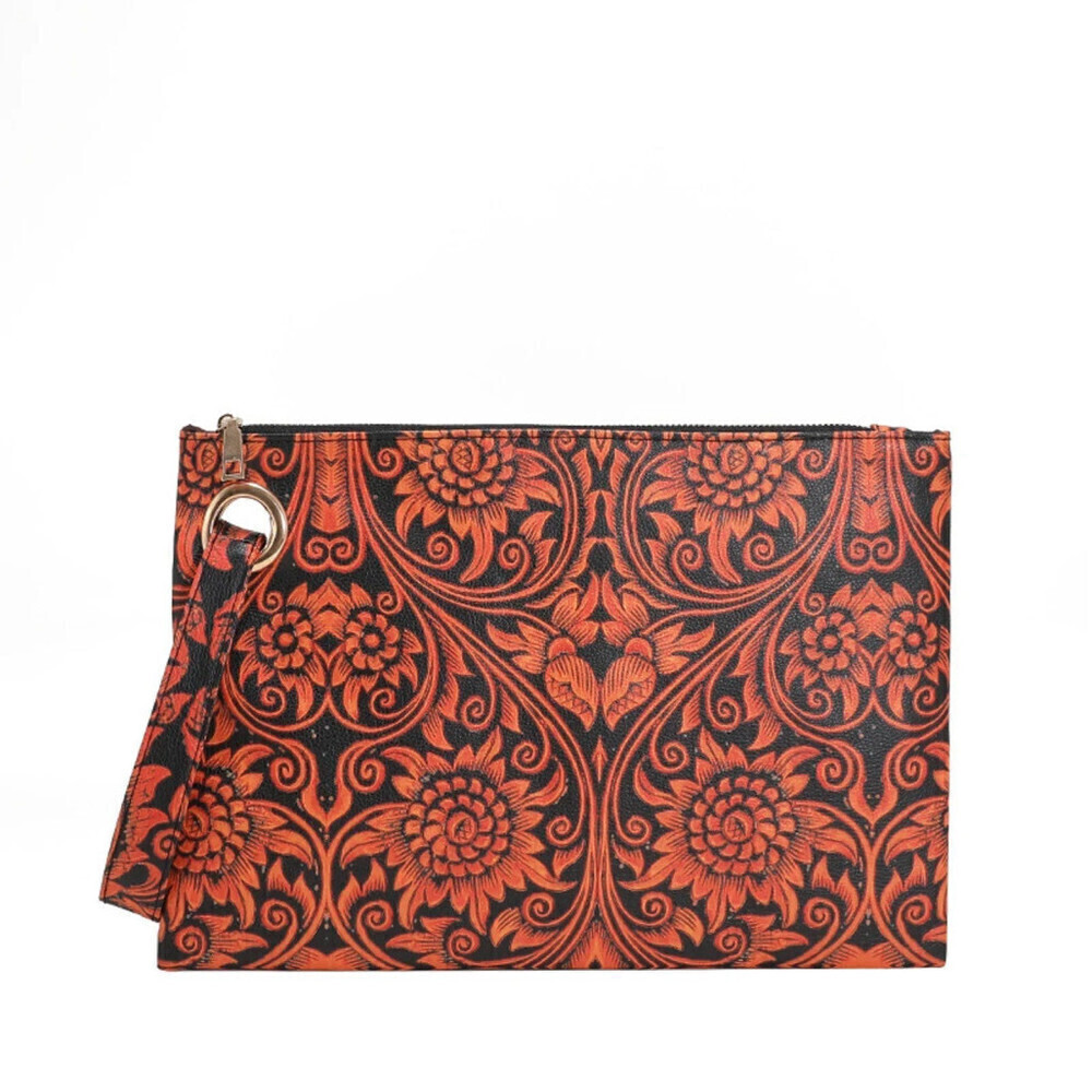 Clutch Bag In Reddish Brown